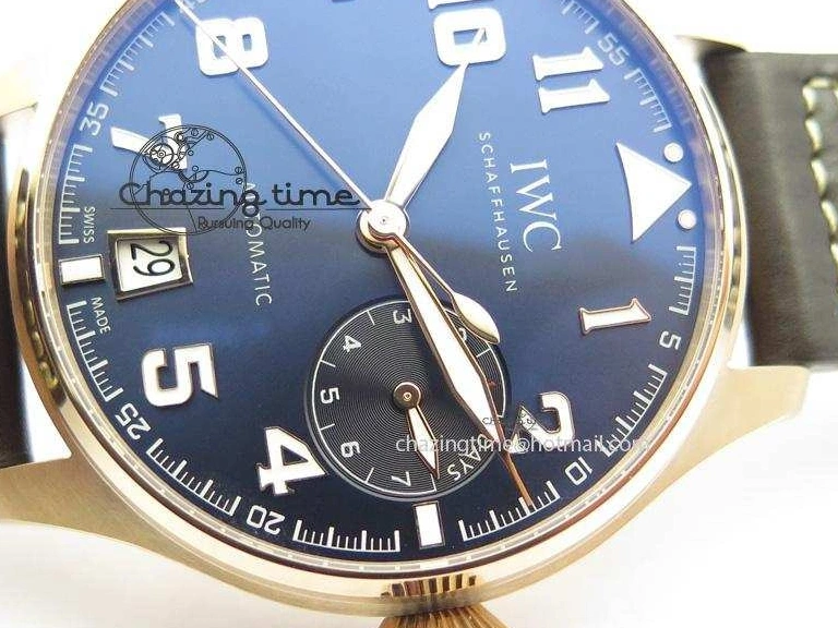 MIROTIME 0108 Big Pilot IW500909 RG ZF 1:1 Best Edition Le Petit Prince On Brown Leather Strap A Breathable 7293